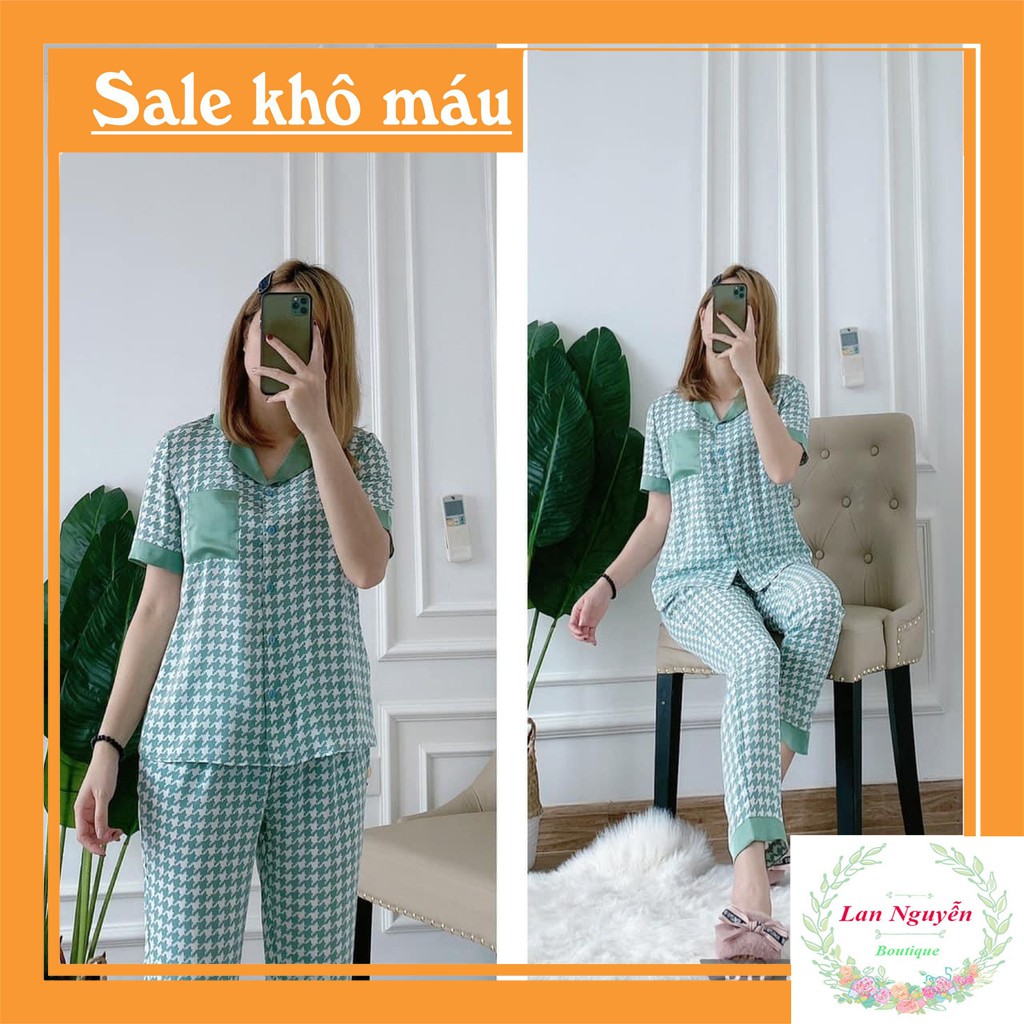 [Mã SKAMSALE06 giảm 10% tối đa 100K đơn 150K] BÁN SỈ BỘ PIZAMA LỤA KẺ ZÍCH ZÁC 3 MÀU CHO NỮ