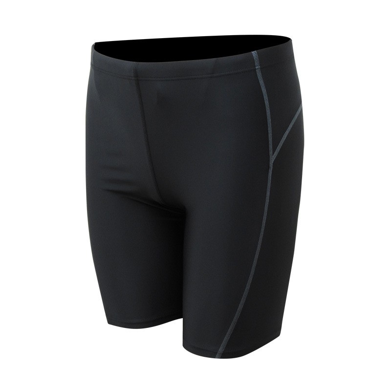 Quần bơi nam lửng form dài trên gối màu đen đơn giản, đồ bơi nam boxer QBL022 | BigBuy360 - bigbuy360.vn