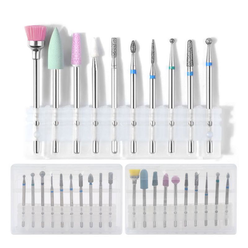 Set 10 Đầu Mài Móng Tay Bằng Hợp Kim Chất Lượng Cao