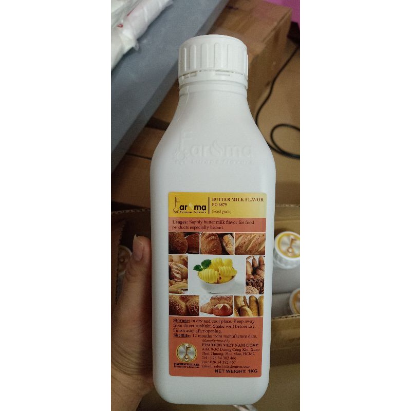 Hương bơ sữa faroma 6879 chai 1 kg