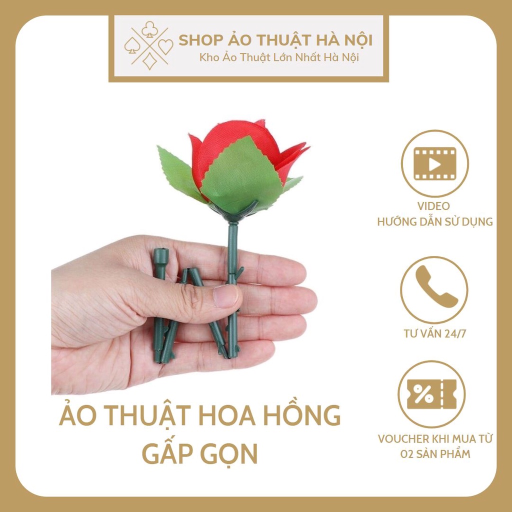 Đồ Chơi Ảo Thuật Hoa Hồng Gấp Gọn Tay Không Biến Ra Hoa Độc Lạ Giá Rẻ Sáng Tạo Thông Minh Biểu Diễn Sân Khấu