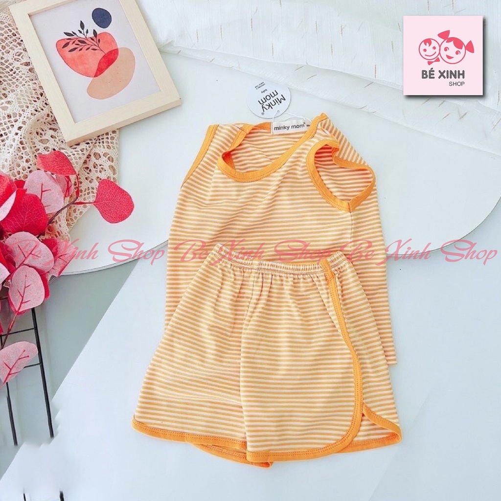 Quần áo đồ bộ ba 3 lỗ bé trai bé gái minky mom sale sốc đồ bộ trẻ em ba lỗ - ảnh sản phẩm 5