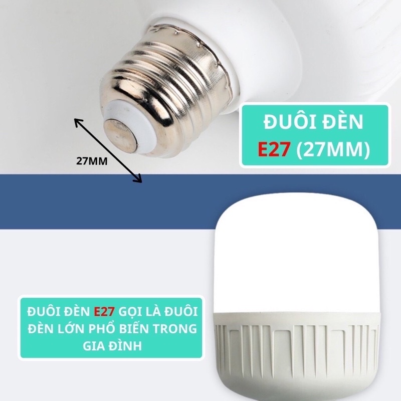 Bóng đèn LED LINH PHI 5W 10W 15W 20W 30W 40W 50W 65W siêu sáng tiết kiệm 80% điện ánh sáng TRẮNG