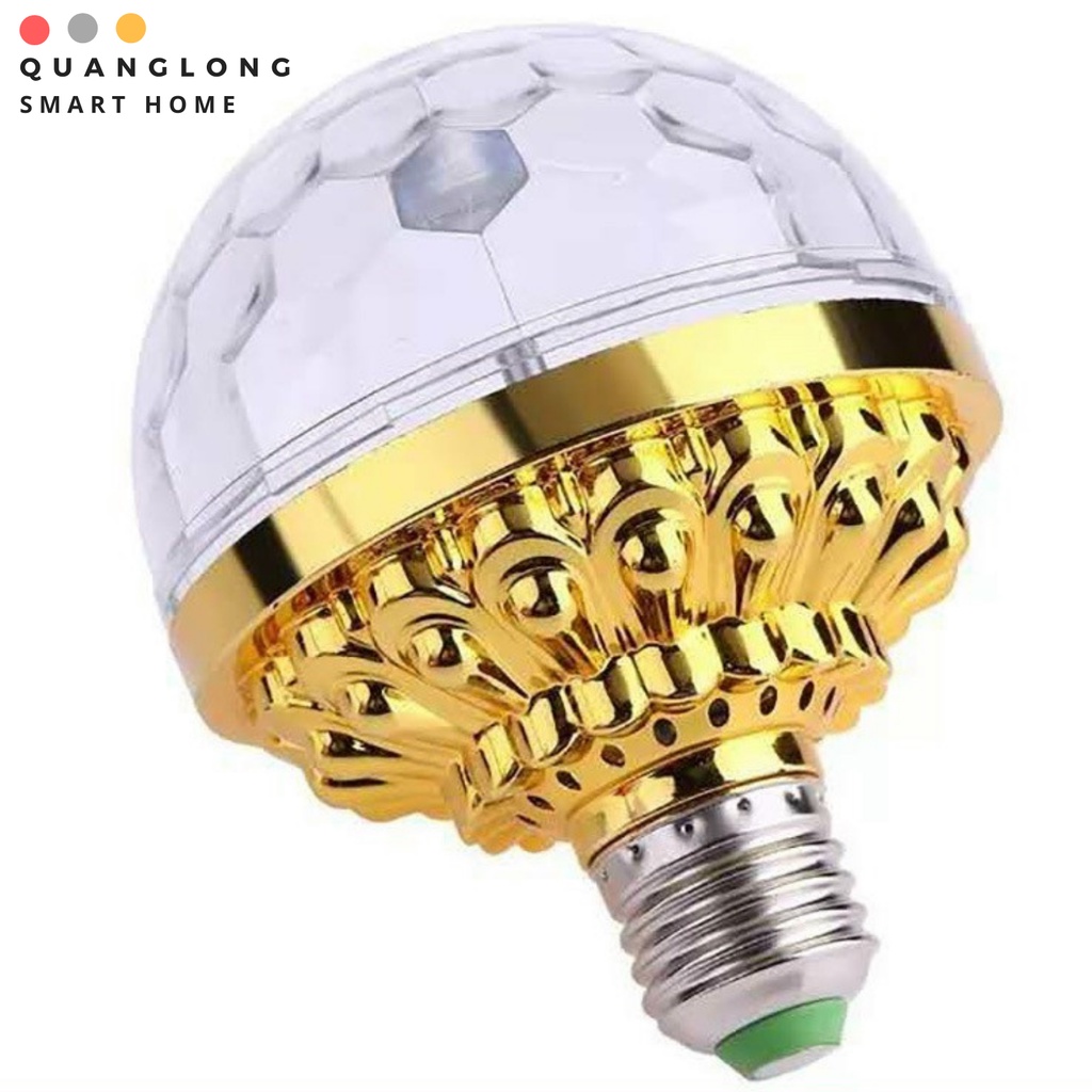 Đèn led 7 màu xoay 360 độ nháy theo nhạc như bar đèn led ngoài trời trang trí phòng ngủ_QUANGLONG.