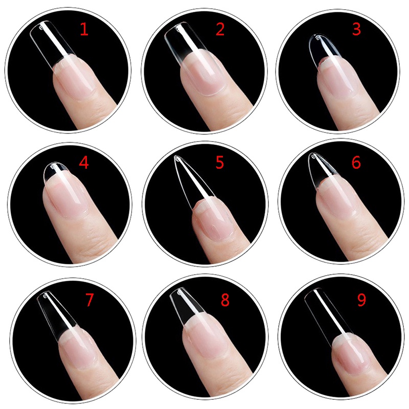 1 Hộp Đựng Móng Tay Giả Trong Suốt