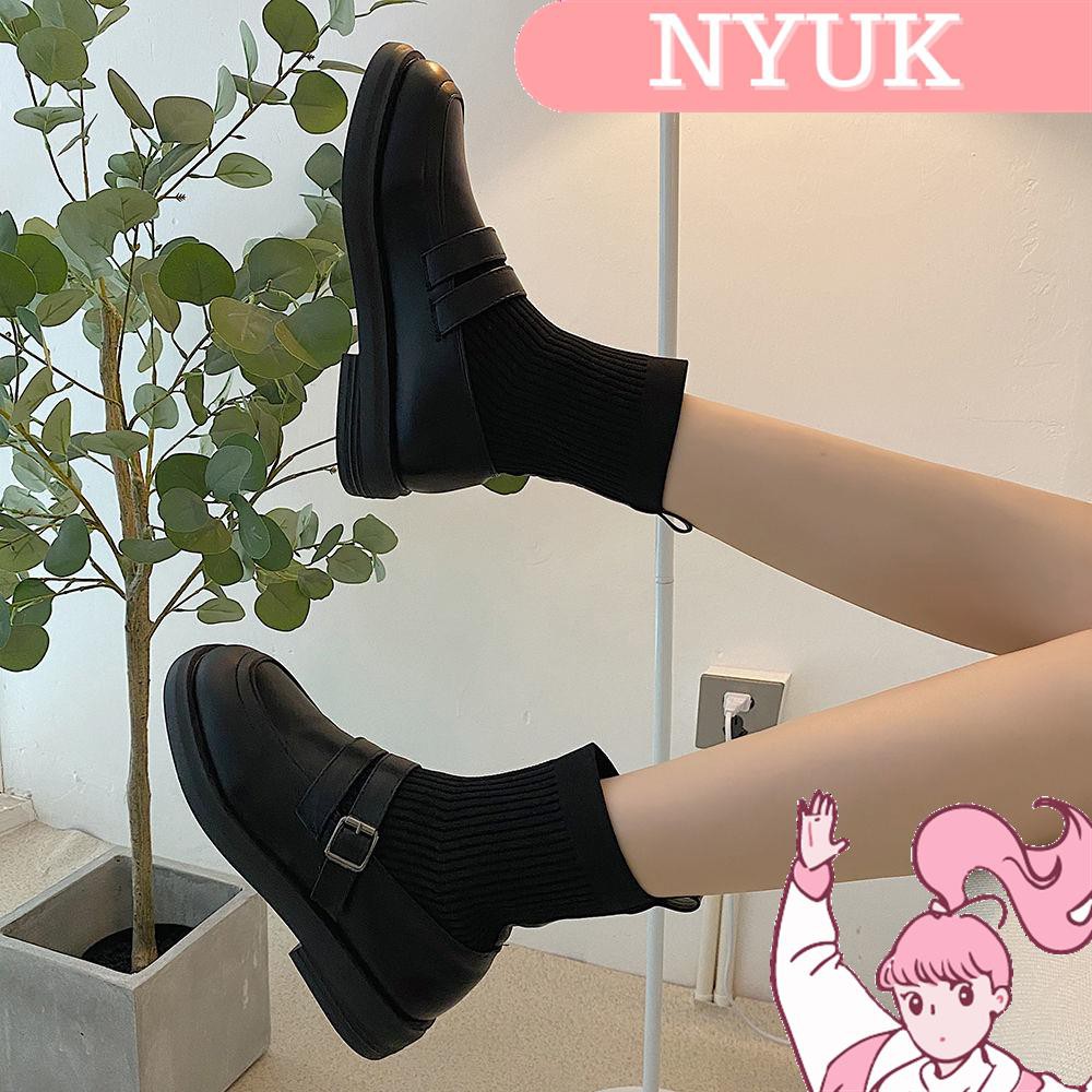 【Giao hàng 24H】 NYUK Socks boots are thin knit elastic stockings