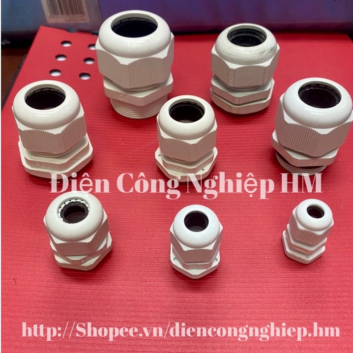 Ốc siết cáp nhựa PG7 / PG9 / PG11 / PG13.5 / PG16 / PG19 / PG 21 / PG 25 / PG29 giúp bảo vệ dây điện, chống nước