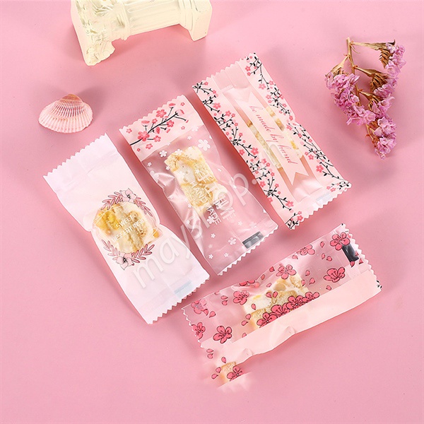 200 Túi kẹo Nougat Hoa đào nhiều mẫu/ TK30