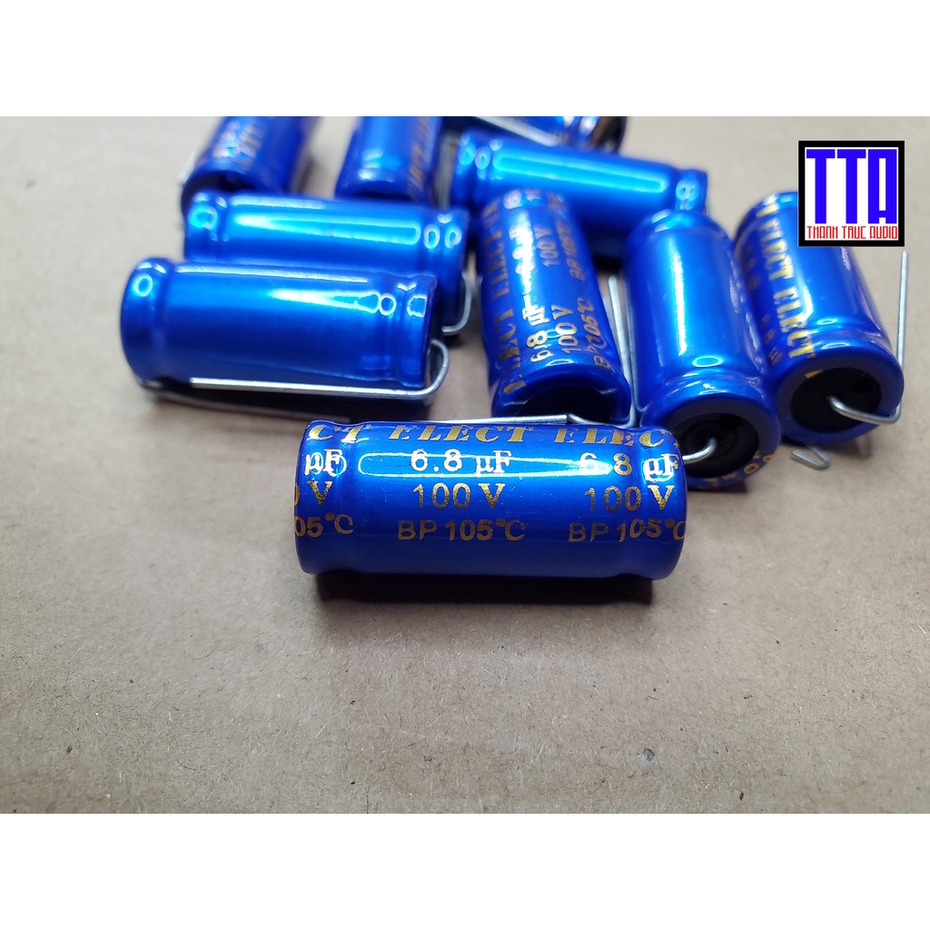 Tụ loa trung 100V/6.8uf, 100V/15uf xác lớn - Tụ hóa không cực 100V/6.8uf, 100V/15uf xác lớn