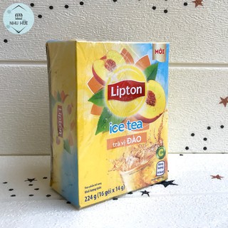 Trà hòa tan Lipton vị đào (hộp 16 gói x 14g)