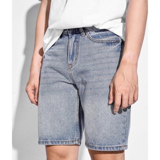 - Quần short jeans nam màu xanh trơn DPS010