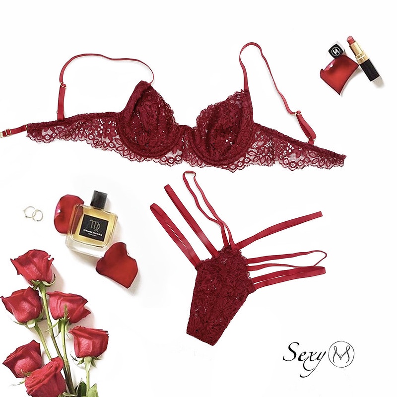 Set đồ áo quần lót ren nhiều màu Flander AQ117B Sexy M