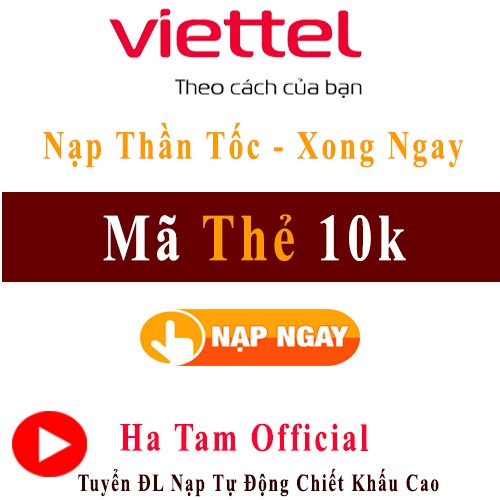 Thẻ viettel 10k Full Mã + Seri Giá rẻ vô địch
