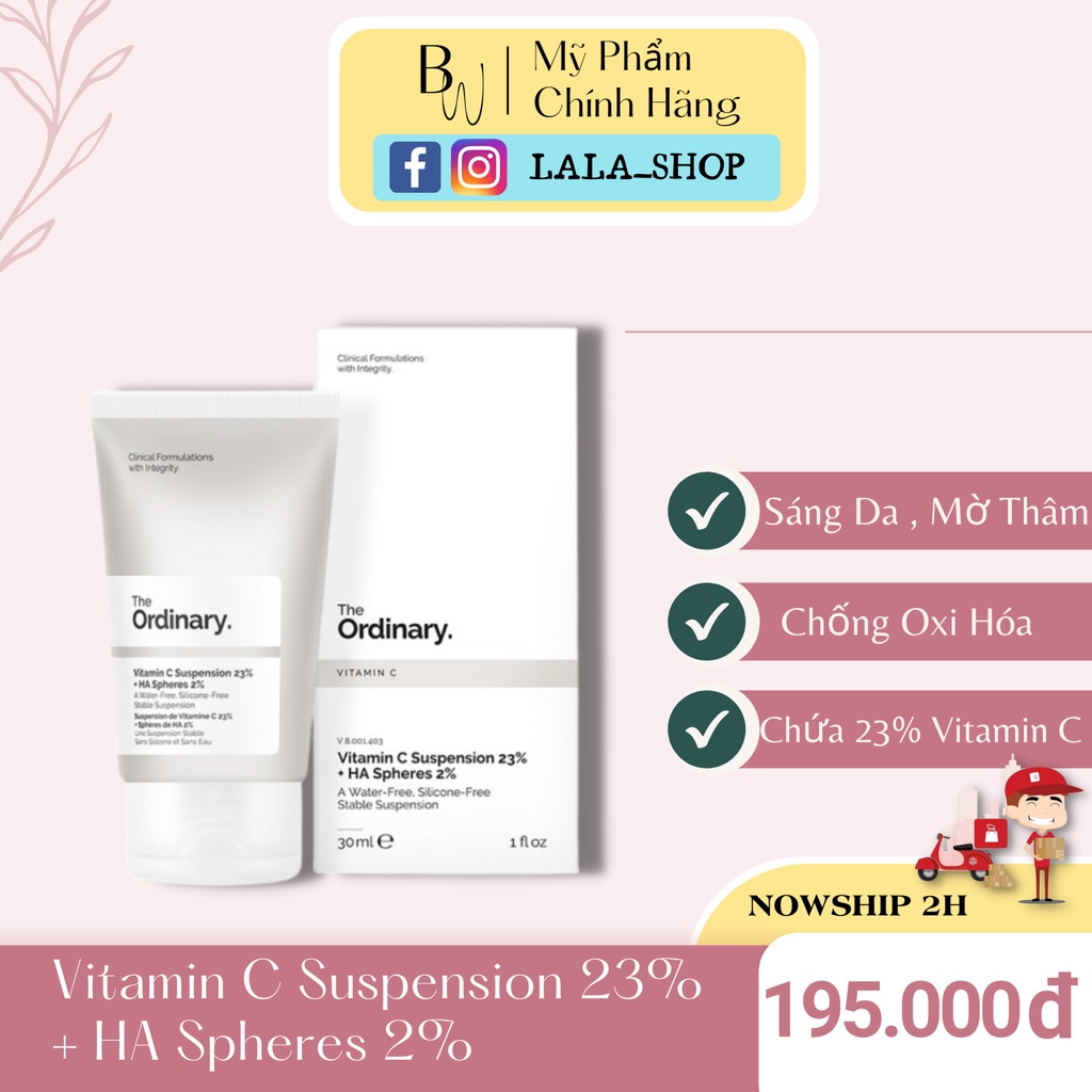 Kem dưỡng trắng mờ thâm Vitamin C Suspension 23% + HA Spheres