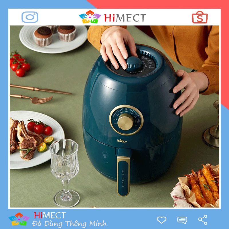 Nồi Chiên Không Dầu Bear Mini Dung Tích 3.6 lít - HiMect