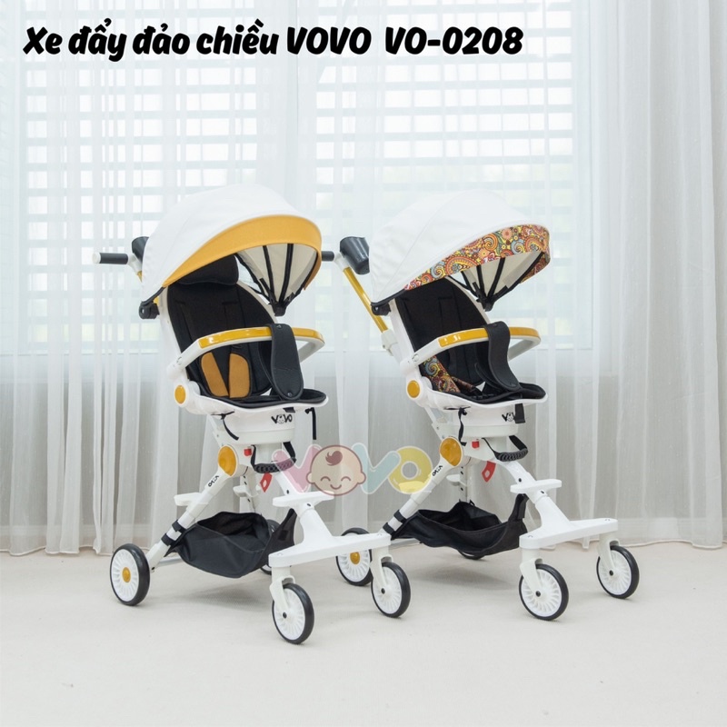 Xe đẩy đảo chiều gấp gọn vovo vo 0208 - ảnh sản phẩm 3