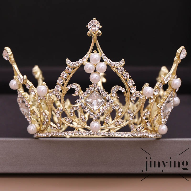 GETNOIVAS Vương miện công chúa cài tóc cô dâu đính đá sang trọng