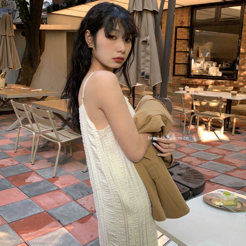 Đầm Hai Dây Dáng Ôm Phong Cách Pháp Thời Trang Cao Cấp Cho Nữ