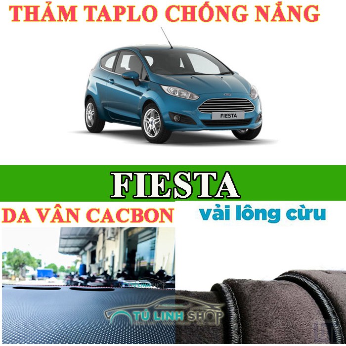 Thảm taplo Ford Fiesta bằng lông Cừu 3 lớp hoặc Da Cacbon