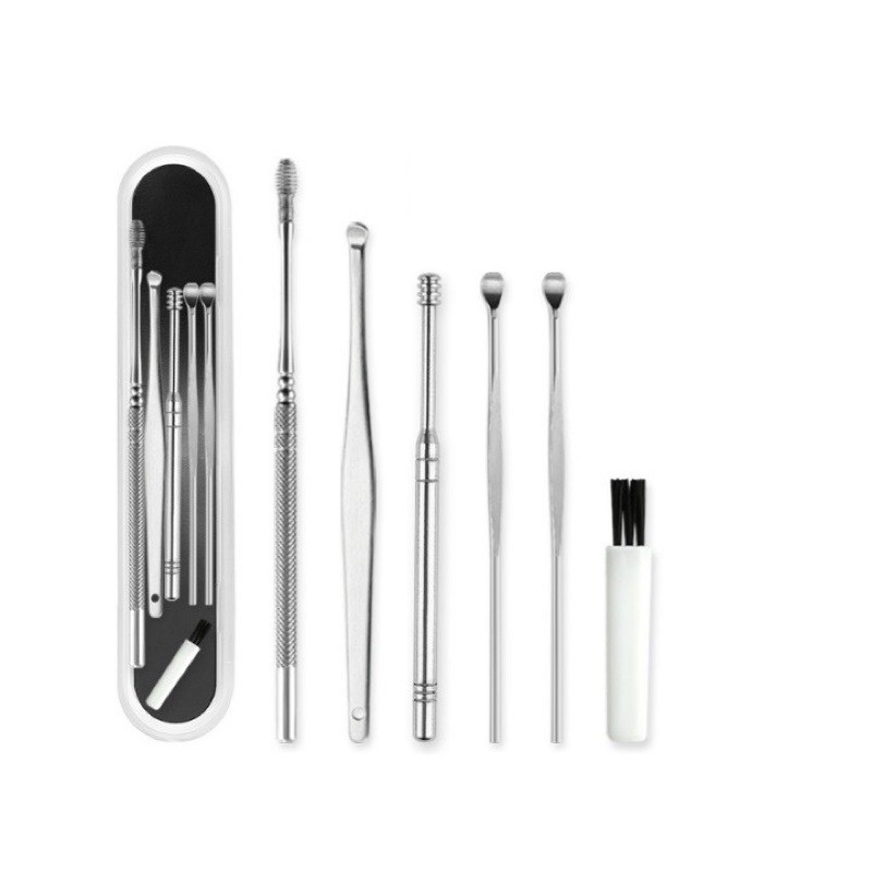 Set 6 Dụng Cụ Vệ Sinh Lấy Rái Tai Chất Liệu Thép Không Gỉ [Miễn Phí Vận Chuyển khi đơn đạt giá trị tối thiểu 200k]