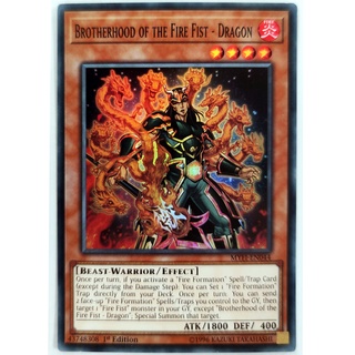 [Thẻ Yugioh] Brotherhood of the Fire Fist - Dragon |EN| Super Rare