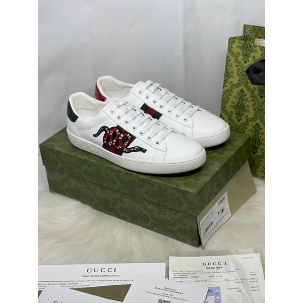 l Hàng Luxury l Giày Thể Thao Gu.ci Rắn Thêu Bản Đế Cao Cấp Đẹp Nhất Thị Trường Full Bill Box
