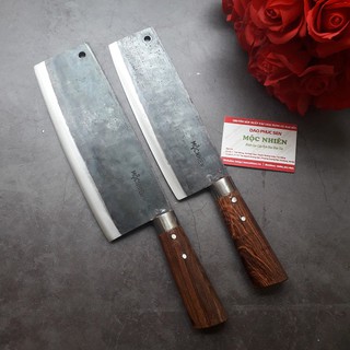 Bộ dao chặt gà vịt và dao thái siêu sắc Mộc nhiên Phúc sen - DN26