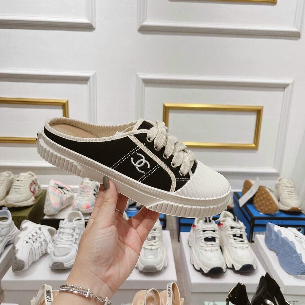 Giày sục thể thao nữ CN cao cấp mẫu mới nhất 2021, giày sục nữ đế cao 2cm đế cao su siêu êm DOZIMAX