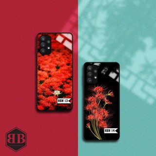 Ốp lưng kính cường lực Samsung Galaxy A32 in họa tiết hoa bỉ ngạn