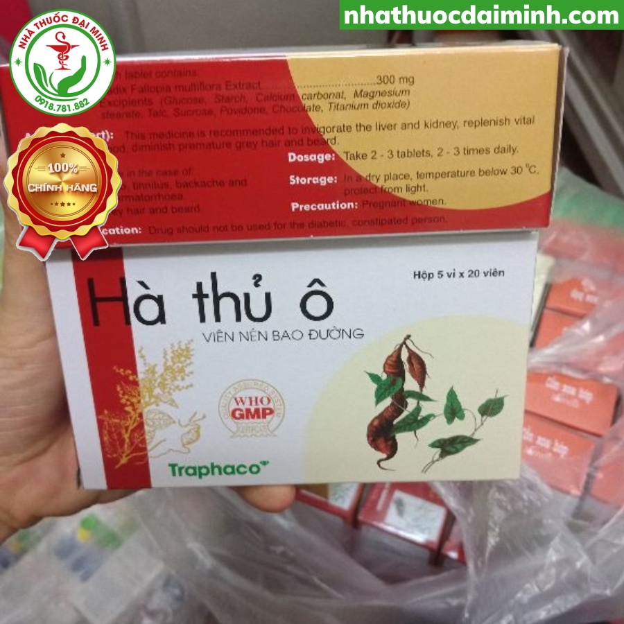 Hà Thủ Ô Traphaco Hộp 100 Viên