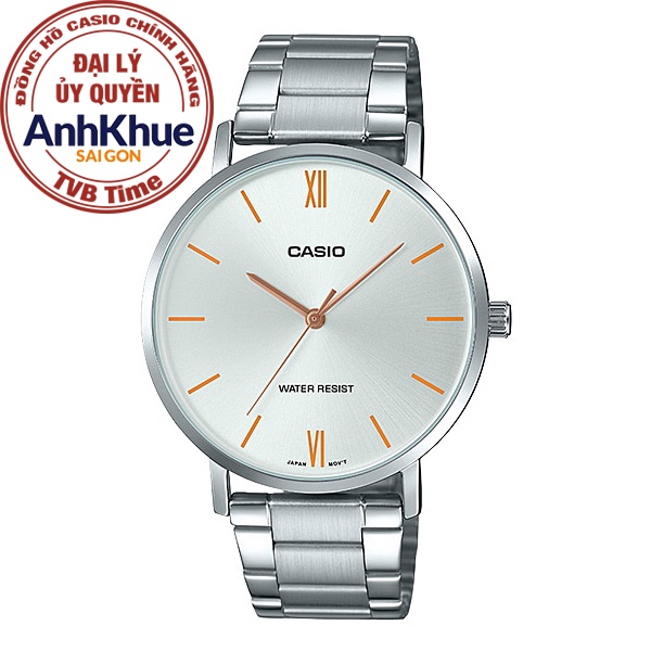 Đồng hồ nam dây kim loại Casio chính hãng Anh Khuê MTP-VT01D-7BUDF (40mm)