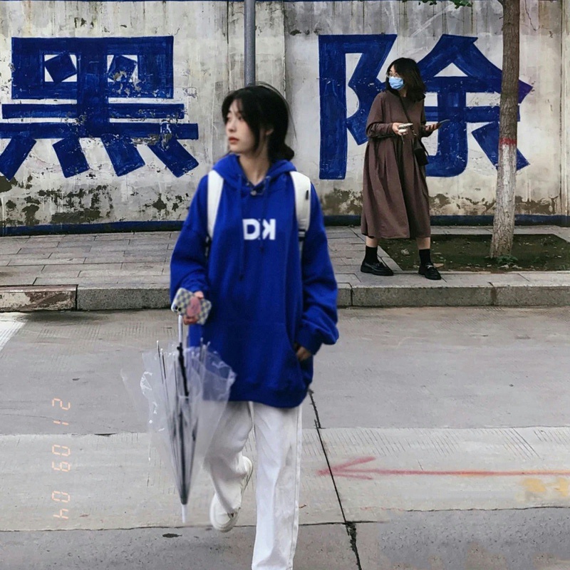 Áo khoác hoodie tay dài oversize phong cách Hàn Quốc mới 2021 | BigBuy360 - bigbuy360.vn