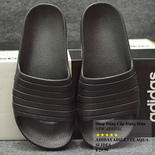  Dép trẻ em Adidas Adilette Aqua đen sọc không màu 