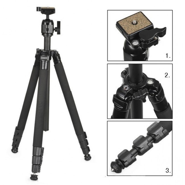 Tripod 𝐖𝐞𝐢𝐟𝐞𝐧𝐠 𝟔𝟔𝟔𝟐𝐀 - Chiều cao KHỦNG 1m65