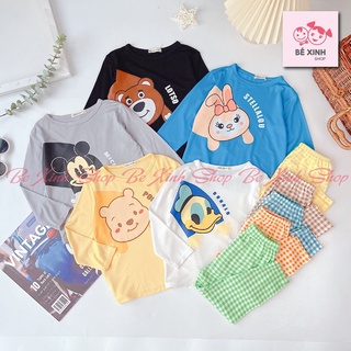 Bộ Dài Tay Thun Lạnh Minky Mom In Hình Động Vật Dễ Thương Cho Bé Trai Bé Gái  Quần áo trẻ em dài tay thun lạnh DPCR