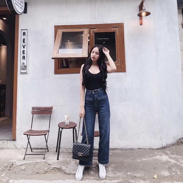 Quần suông denim