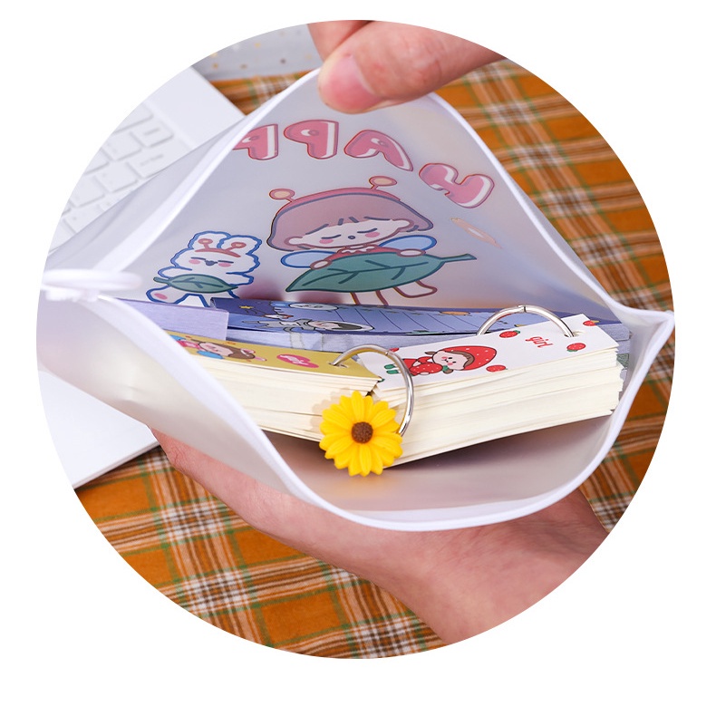 Túi Đựng Tài Liệu Cỡ Lớn Chống Thấm Nước Có Khóa Kéo In Hoạt Hình Dễ Thương Cho Nữ