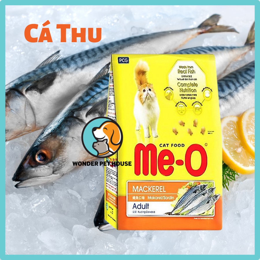 [Mã PET50 giảm 10% - tối đa 50K đơn 250K] Hạt khô Mèo Me-o Meo vị cá ngừ hải sản cá thu đồ ăn mèo trưởng thành 350g