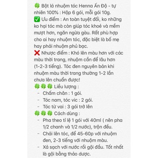 BỘT NHUỘM TÓC LÁ ẤN