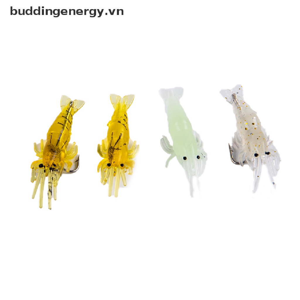 Set 10 Mồi Câu Cá Hình Tôm Mềm 4cm Chuyên Dụng
