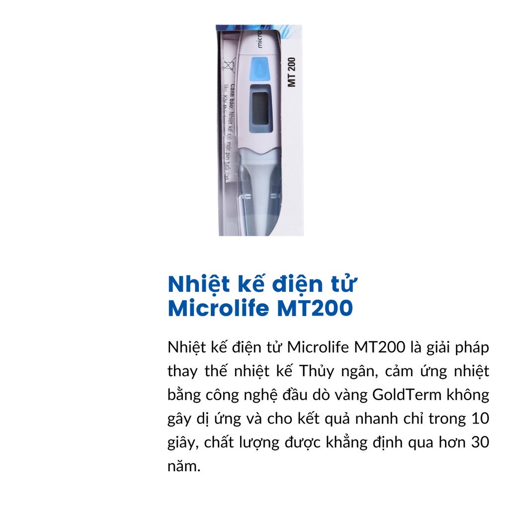 Nhiệt Kế Điện Tử Microlife MT200 Đo Nhiệt Độ Cơ Thể Trong Vòng 10 Giây Hàng Chính Hãng - YeahomeCare Saigon