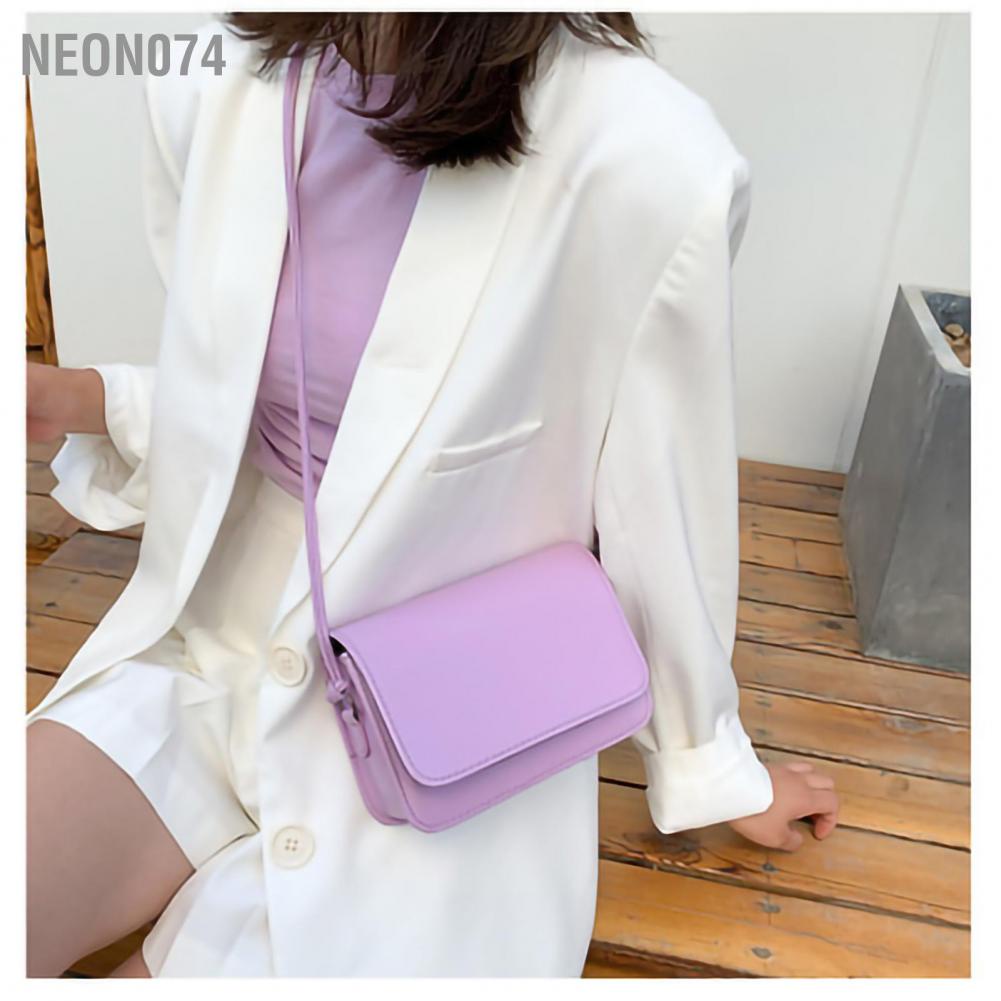 Neon074 Túi đeo vai túi vuông nhỏ nữ Da PU Thời trang Phiên bản Hàn Quốc chéo dành cho