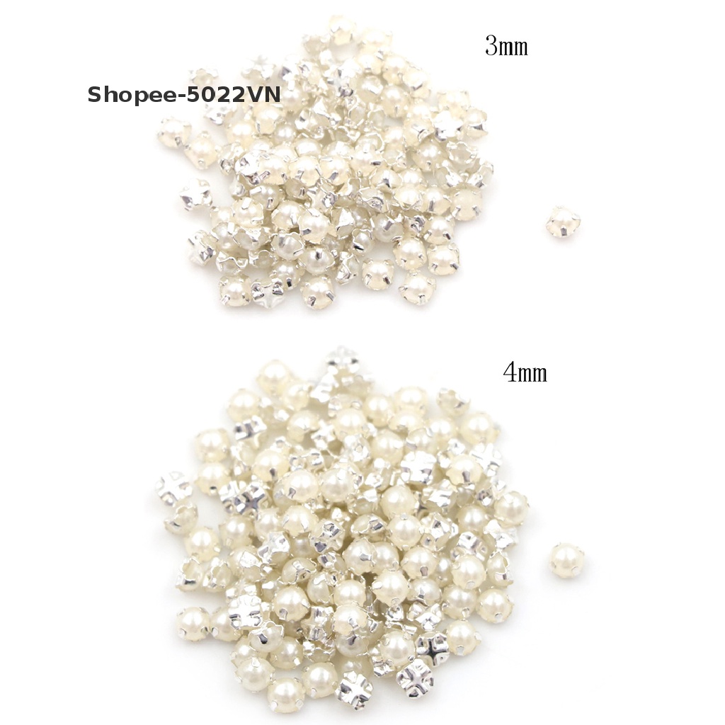 Set 100 Nút Ngọc Trai Mini 3 / 4MM 5022VN Làm Đồ Thủ Công Đa Ứng Dụng