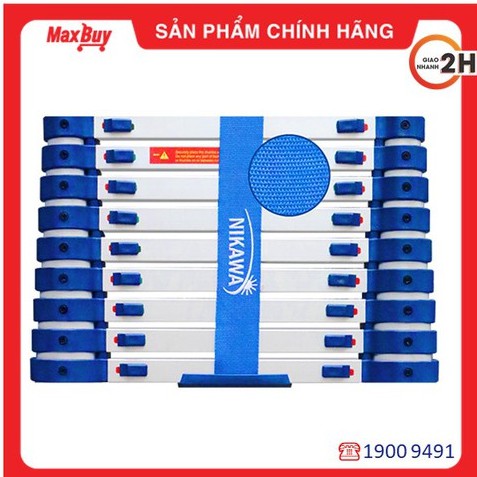 Thang nhôm rút đơn Nikawa NK-38PRO NEW 3,8m, nhập khẩu Nhật Bản, bảo hành chính hãng