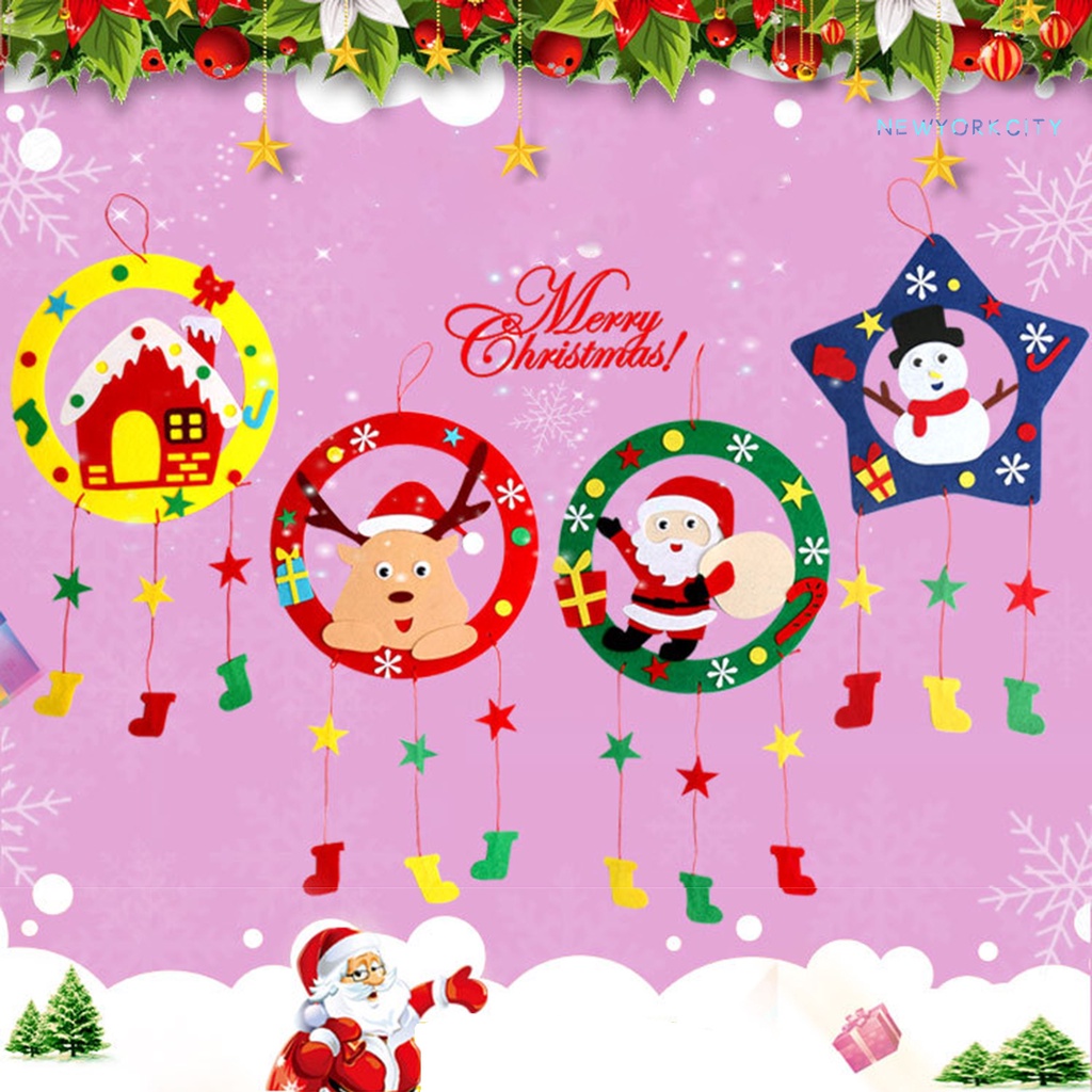 1 Bộ Vòng Hoa Bằng Vải Thủ Công Dễ Sử Dụng Cho Giáng Sinh