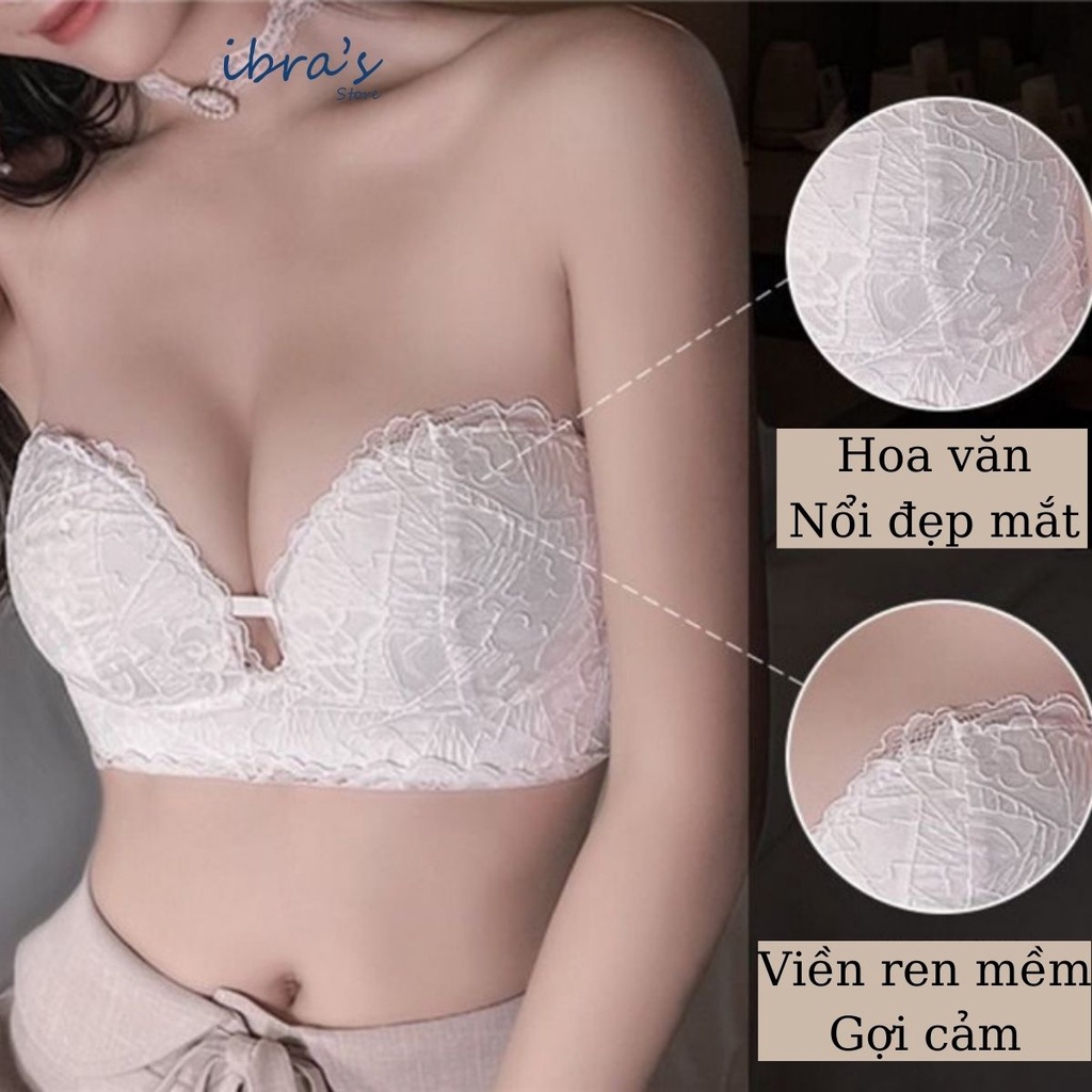 Áo Nâng Ngực Không Dây Ibra's Store Không Gọng Tạo Khe Sexy, Áo Lót Nữ Mút Nâng Bàn Tay Êm Mềm Chống Tụt Và Chảy Xệ A30