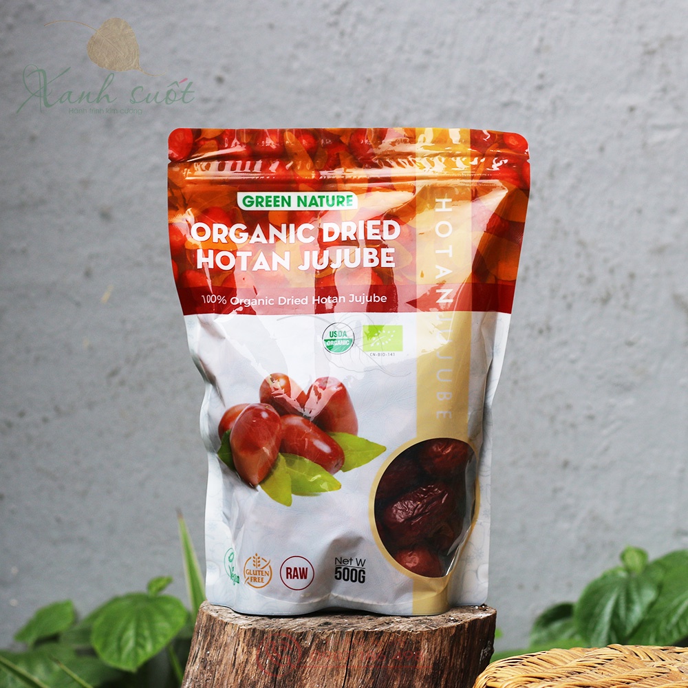 [Green Nature] Táo Đỏ Tân Cương Hữu Cơ- Dày Cùi, Dẻo Thơm, Ngọt và Bổ Dưỡng, Pha Trà Thảo Mộc - Organic Dried Jujube
