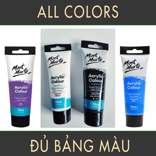 NEW Màu Acrylic Mont Marte Lẻ 75ml - 24 Tuýp 75 ml