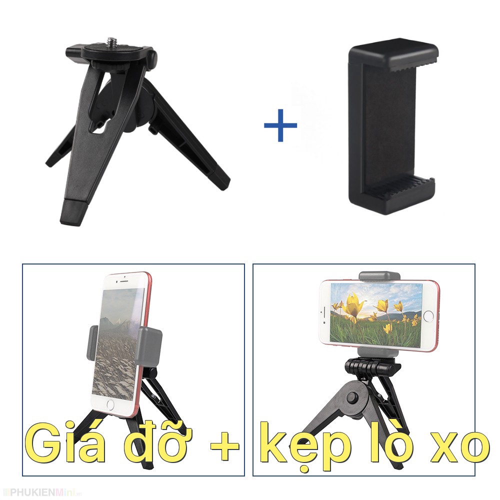 Tripod giá đỡ 3 chân mini để bàn cho điện thoại, gopro giá rẻ