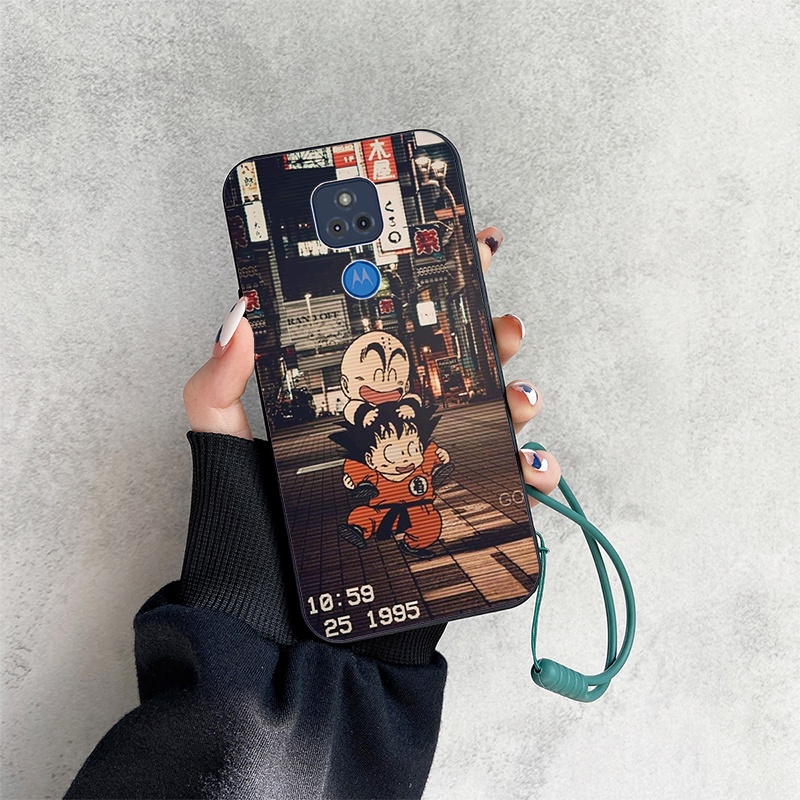 Ốp Điện Thoại In Hoạt Hình Pikachu Kèm Dây Đeo Cho Motorola Moto G Play 2021